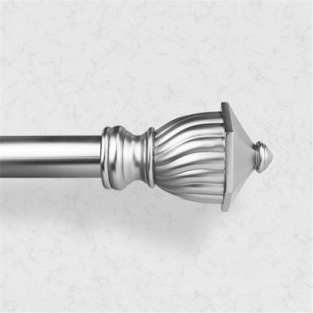 Satin Nickel Isak 24 to 48 inches CHICOLOGY Curtain Rod French Country Twist Knob Finial